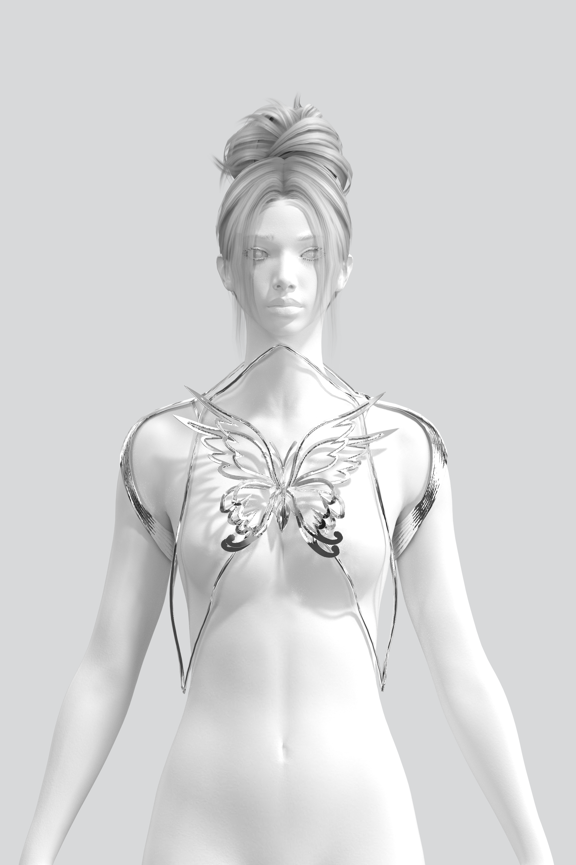 Butterfly Sculpted Chest Piece