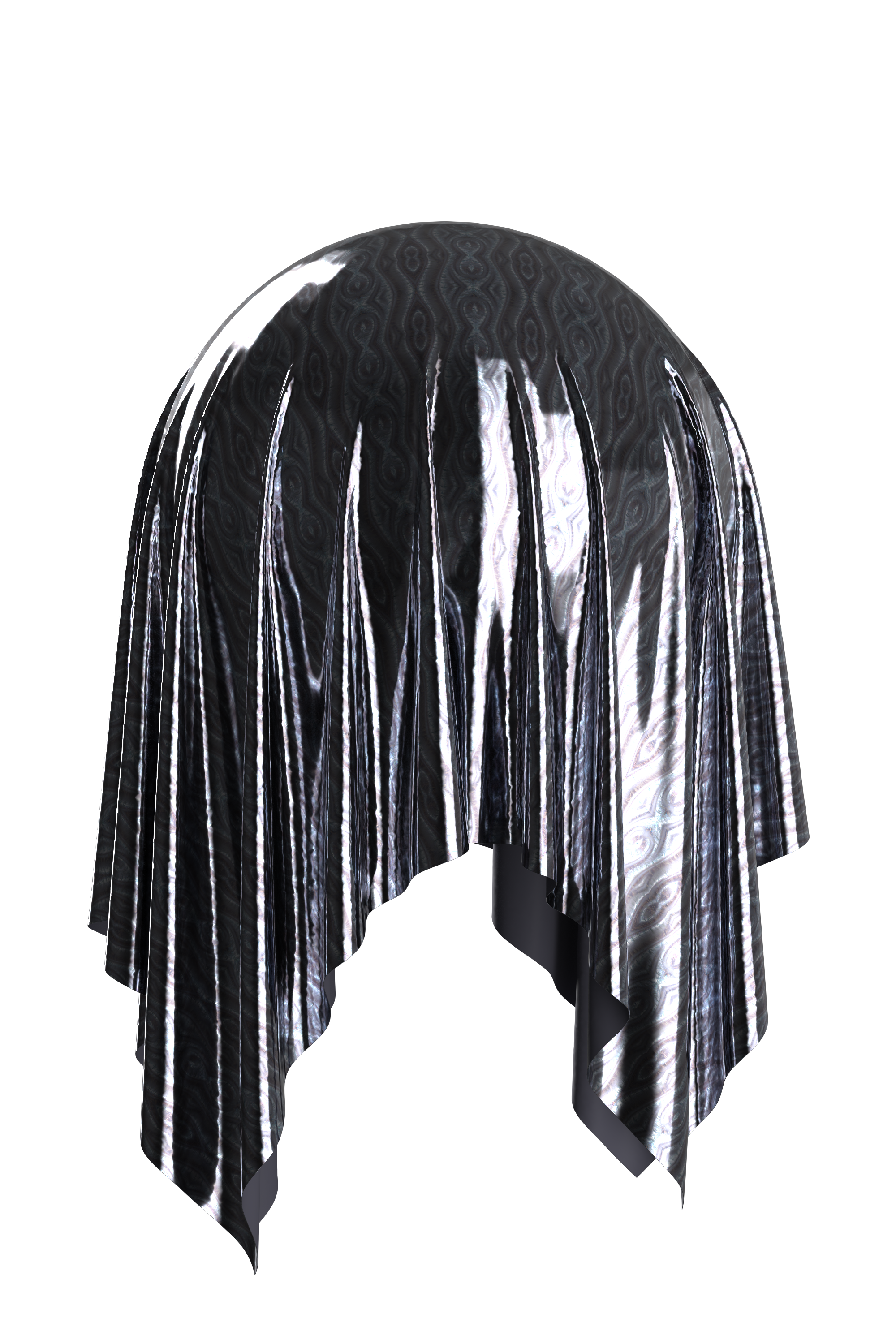 Silver Embossed Pattern Fabric