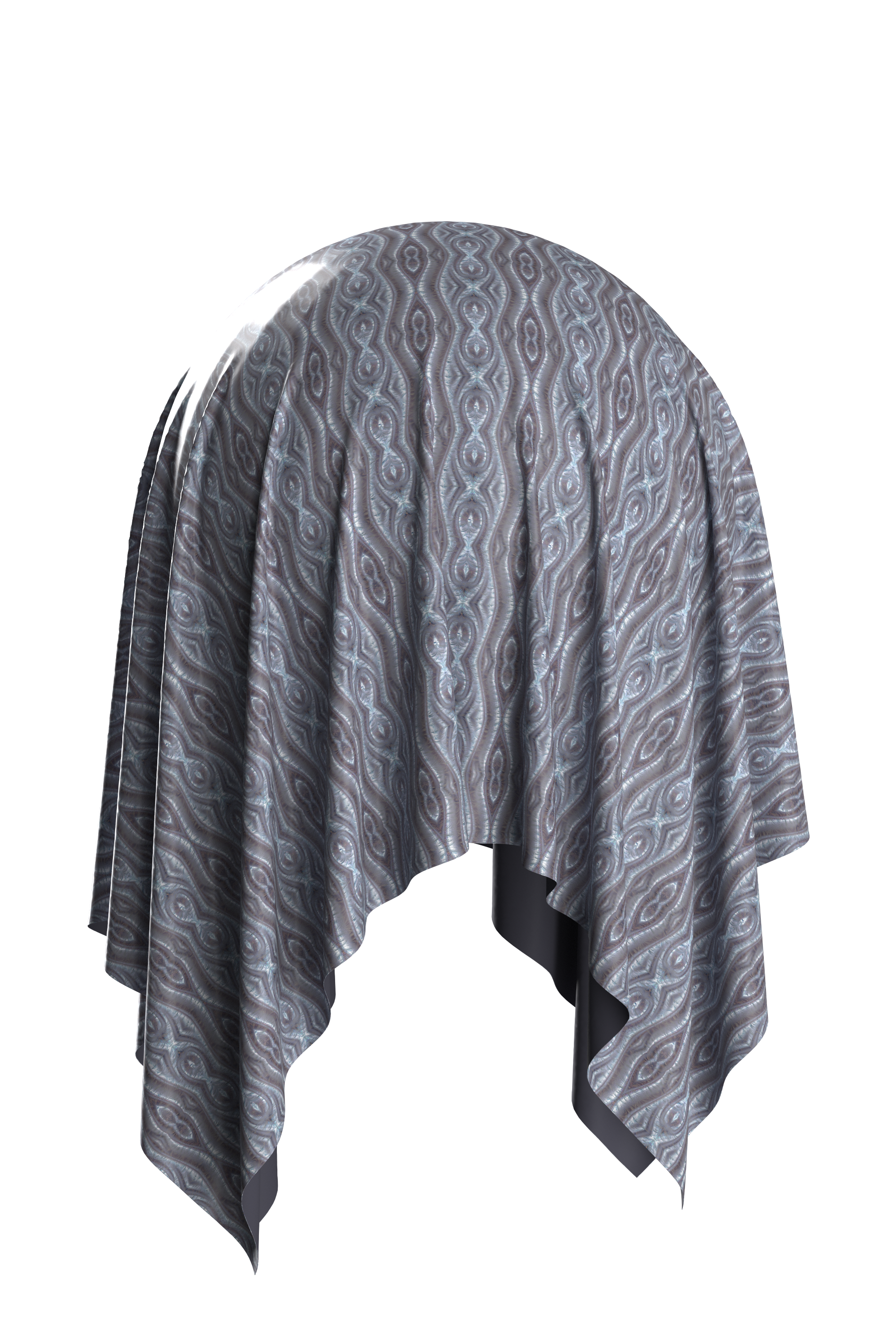 Silver Organic Relief Fabric