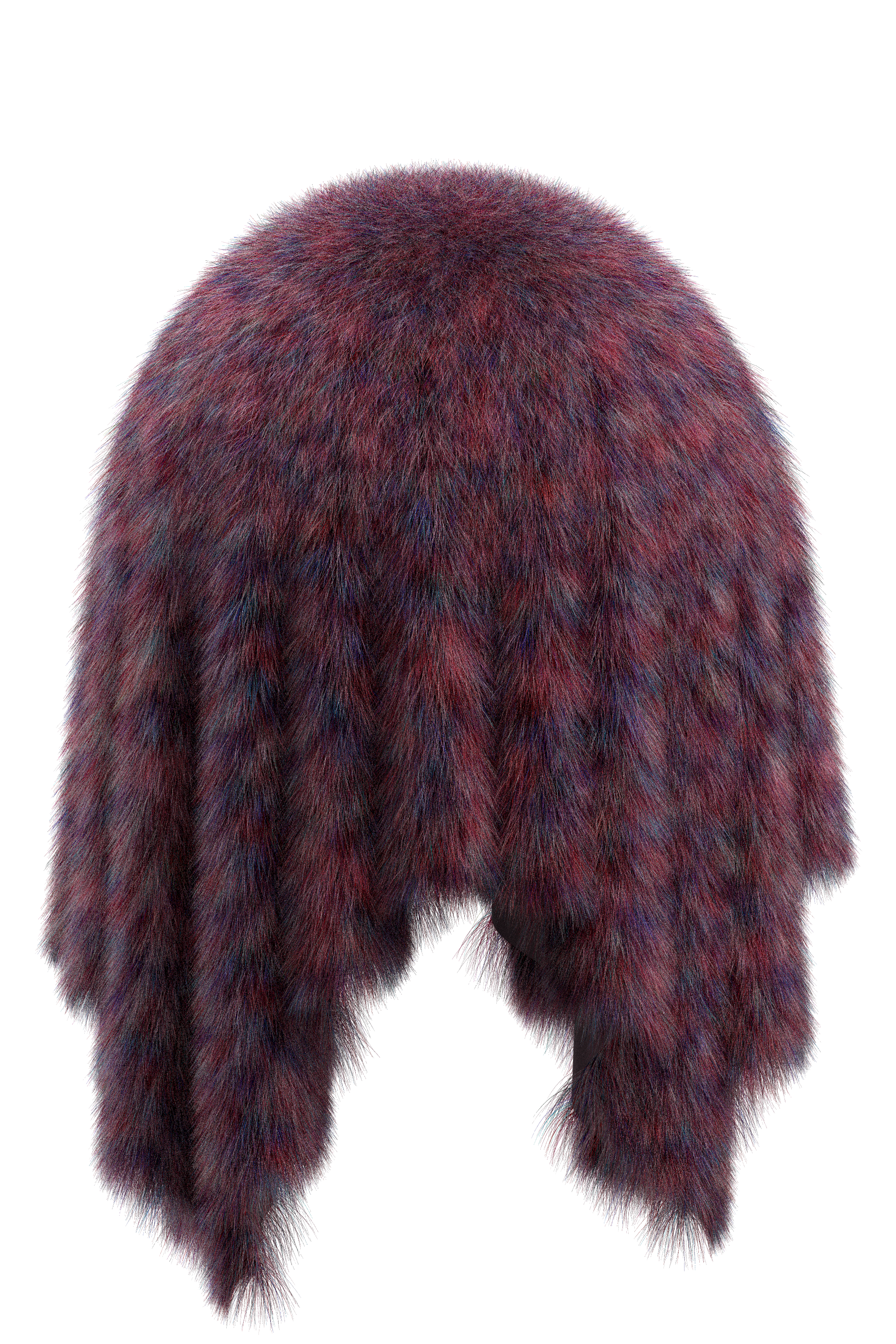 Burgundy Textured Fur Fabric