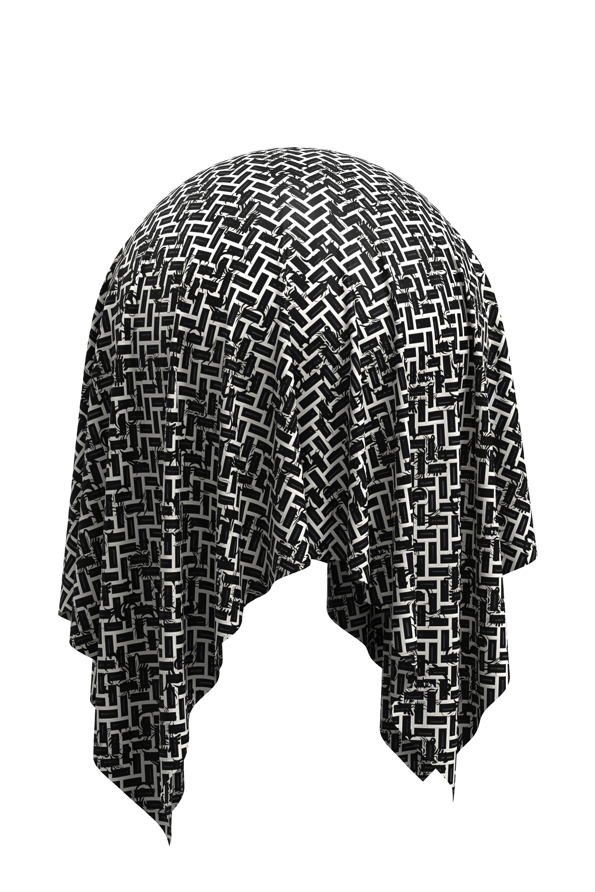 Monochrome Geometric Textile