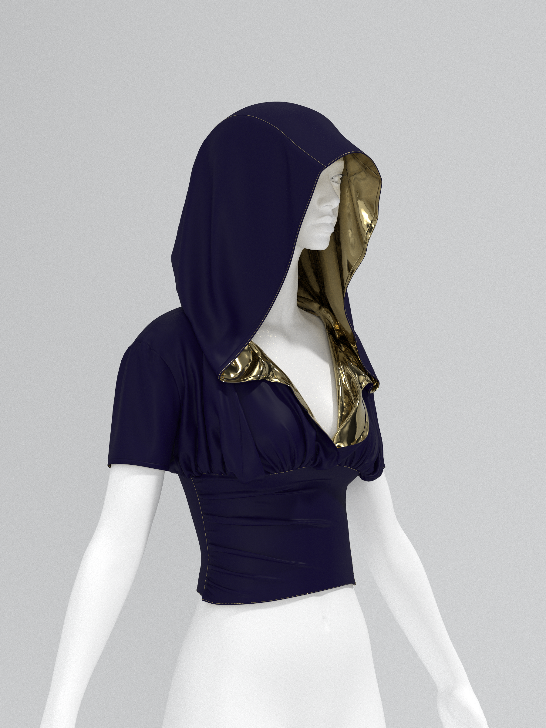 Nocturne Hooded Draped Top